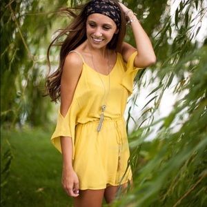 Yellow Boho Romper